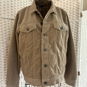 UNTUCKit Men's Beige Tibouren Corduroy Trucker Jacket